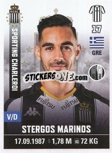 Sticker Stergos Marinos - Belgian Pro League 2019-2020 - Panini