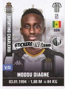 Figurina Modou Diagne - Belgian Pro League 2019-2020 - Panini
