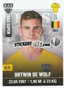 Cromo Ortwin de Wolf - Belgian Pro League 2019-2020 - Panini