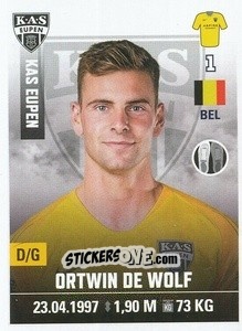 Sticker Ortwin de Wolf - Belgian Pro League 2019-2020 n. 110 - Panini