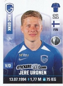 Sticker Jere Uronen - Belgian Pro League 2019-2020 n. 136 - Panini