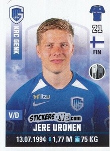 Sticker Jere Uronen - Belgian Pro League 2019-2020 - Panini