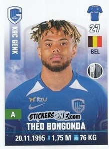 Sticker Théo Bongonda - Belgian Pro League 2019-2020 - Panini