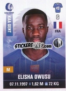 Figurina Elisha Owusu - Belgian Pro League 2019-2020 - Panini