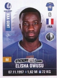 Cromo Elisha Owusu - Belgian Pro League 2019-2020 - Panini