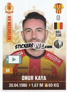 Cromo Onur Kaya - Belgian Pro League 2019-2020 - Panini