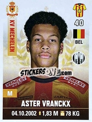 Sticker Aster Vranckx - Belgian Pro League 2019-2020 n. 210 - Panini