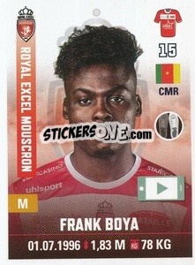 Figurina Frank Boya - Belgian Pro League 2019-2020 - Panini