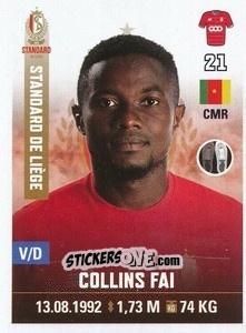 Sticker Collins Fai - Belgian Pro League 2019-2020 n. 261 - Panini