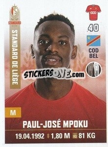 Cromo Paul-José Mpoku - Belgian Pro League 2019-2020 - Panini