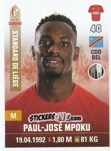 Sticker Paul-José Mpoku - Belgian Pro League 2019-2020 n. 267 - Panini
