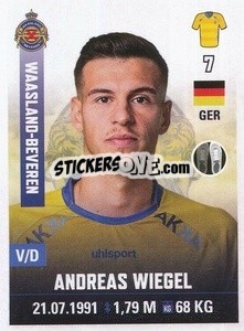 Sticker Andreas Wiegel - Belgian Pro League 2019-2020 - Panini