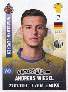 Figurina Andreas Wiegel - Belgian Pro League 2019-2020 - Panini