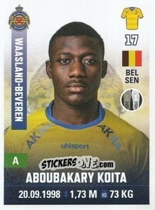 Sticker Aboubakary Koita - Belgian Pro League 2019-2020 n. 314 - Panini