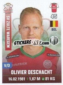 Sticker Olivier Deschacht - Belgian Pro League 2019-2020 - Panini