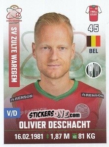 Sticker Olivier Deschacht - Belgian Pro League 2019-2020 - Panini