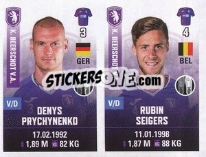 Sticker Deny Prychynenko / Rubin Seigers - Belgian Pro League 2019-2020 - Panini