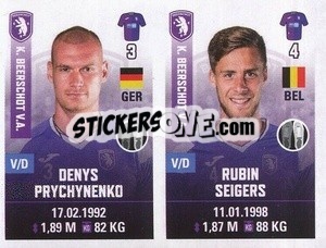 Sticker Deny Prychynenko / Rubin Seigers - Belgian Pro League 2019-2020 n. 391 - Panini
