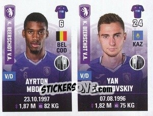 Sticker Ayrton Mboko / Yan Vorogovskiy - Belgian Pro League 2019-2020 n. 392 - Panini