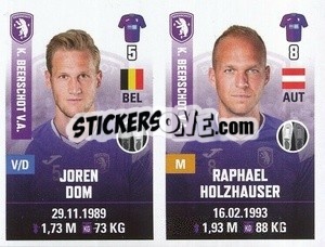 Sticker Joren Dom / Raphael Holzhauser - Belgian Pro League 2019-2020 - Panini