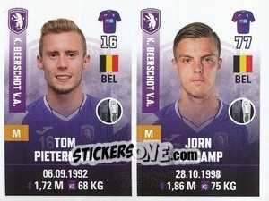 Sticker Tom Pietermaat / Jorn Vancamp - Belgian Pro League 2019-2020 n. 394 - Panini