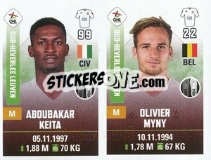 Cromo Aboubakar Keita / Olivier Myny - Belgian Pro League 2019-2020 - Panini
