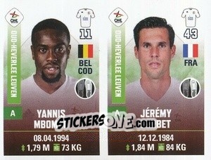 Sticker Yannis Mbombo / Jérémy Perbet - Belgian Pro League 2019-2020 n. 408 - Panini