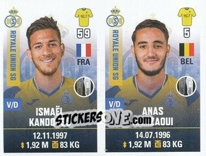 Sticker Ismael Kandouss / Anas Hamzaoui - Belgian Pro League 2019-2020 n. 446 - Panini