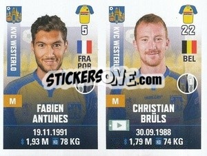 Cromo Fabien Antunes / Christian Bruls - Belgian Pro League 2019-2020 - Panini