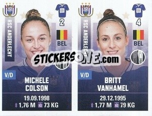 Cromo Michelle Colson / Britt Vanhamel - Belgian Pro League 2019-2020 - Panini