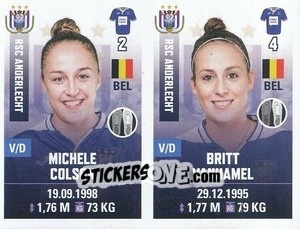 Sticker Michelle Colson / Britt Vanhamel - Belgian Pro League 2019-2020 n. 494 - Panini