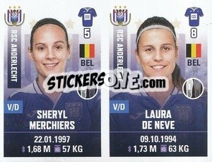 Sticker Sheryl Merchiers / Laura de Neve - Belgian Pro League 2019-2020 - Panini
