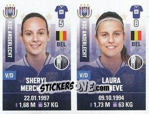 Sticker Sheryl Merchiers / Laura de Neve - Belgian Pro League 2019-2020 n. 495 - Panini