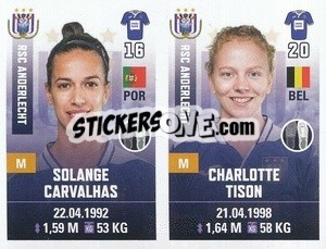 Sticker Solange Carvalhas / Charlotte Tison - Belgian Pro League 2019-2020 - Panini
