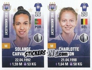 Sticker Solange Carvalhas / Charlotte Tison - Belgian Pro League 2019-2020 n. 498 - Panini