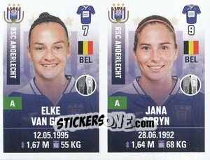 Sticker Elke Van Gorp / Jana Coryn - Belgian Pro League 2019-2020 n. 499 - Panini