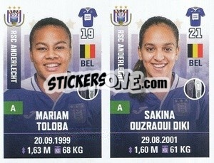 Figurina Mariam Toloba / Sakina Ouzraoui Diki - Belgian Pro League 2019-2020 - Panini