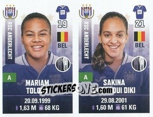 Sticker Mariam Toloba / Sakina Ouzraoui Diki - Belgian Pro League 2019-2020 n. 501 - Panini