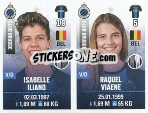 Figurina Isabelle Iliano / Raquel Viaene - Belgian Pro League 2019-2020 - Panini