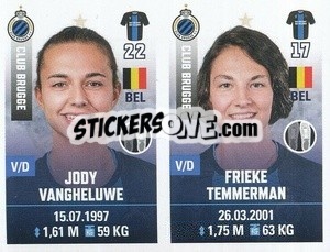 Sticker Jody Vangheluwe / Frieke Temmerman - Belgian Pro League 2019-2020 - Panini