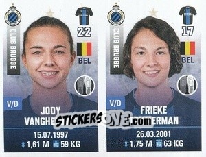 Sticker Jody Vangheluwe / Frieke Temmerman - Belgian Pro League 2019-2020 n. 507 - Panini
