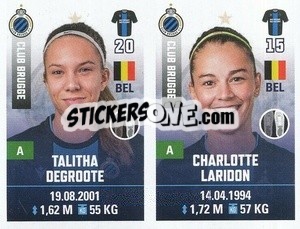 Sticker Talitha Degroote / Charlotte Laridon - Belgian Pro League 2019-2020 - Panini