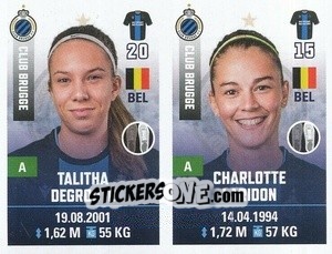 Sticker Talitha Degroote / Charlotte Laridon - Belgian Pro League 2019-2020 n. 511 - Panini