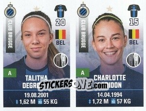 Cromo Talitha Degroote / Charlotte Laridon - Belgian Pro League 2019-2020 - Panini