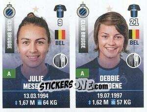 Sticker Julie Meseure / Debbie Decoene - Belgian Pro League 2019-2020 n. 512 - Panini