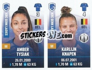 Sticker Amber Tysiak / Karlijn Knapen - Belgian Pro League 2019-2020 - Panini