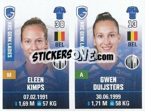 Figurina Eleen Kimps / Gwen Duijsters - Belgian Pro League 2019-2020 - Panini