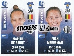 Sticker Marith de Bondt / Fran Meersman - Belgian Pro League 2019-2020 - Panini