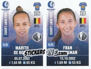 Sticker Marith de Bondt / Fran Meersman - Belgian Pro League 2019-2020 n. 527 - Panini