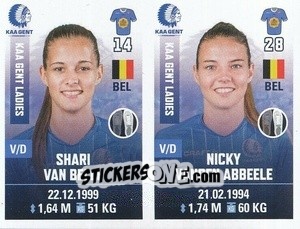 Sticker Shari Van Belle / Nicky Vanden Abbeele - Belgian Pro League 2019-2020 n. 528 - Panini